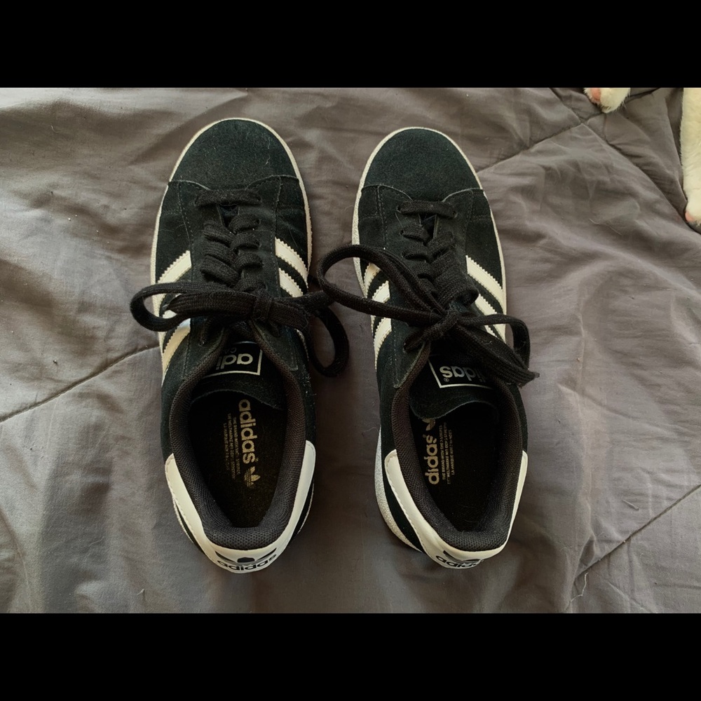 Adidas Black Suede Campus shoes